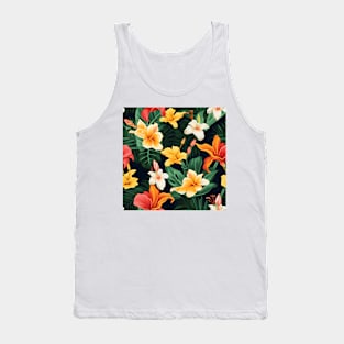 Tropical Flowers Pattern 7 Tank Top